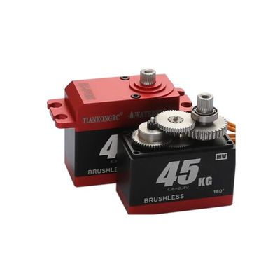 تيانكونجرك BLS-HV45MG 45KG سيرفو بدون فرشاة عزم دوران عالية رقمية RC سيرفو محرك مقاوم للماء جميع المعادن الجهد العالي 4.8 ~ 8.4V 180° زاوية التحكم القيادة سيرفو محرك ل 1:8 1:10 RC سيارة